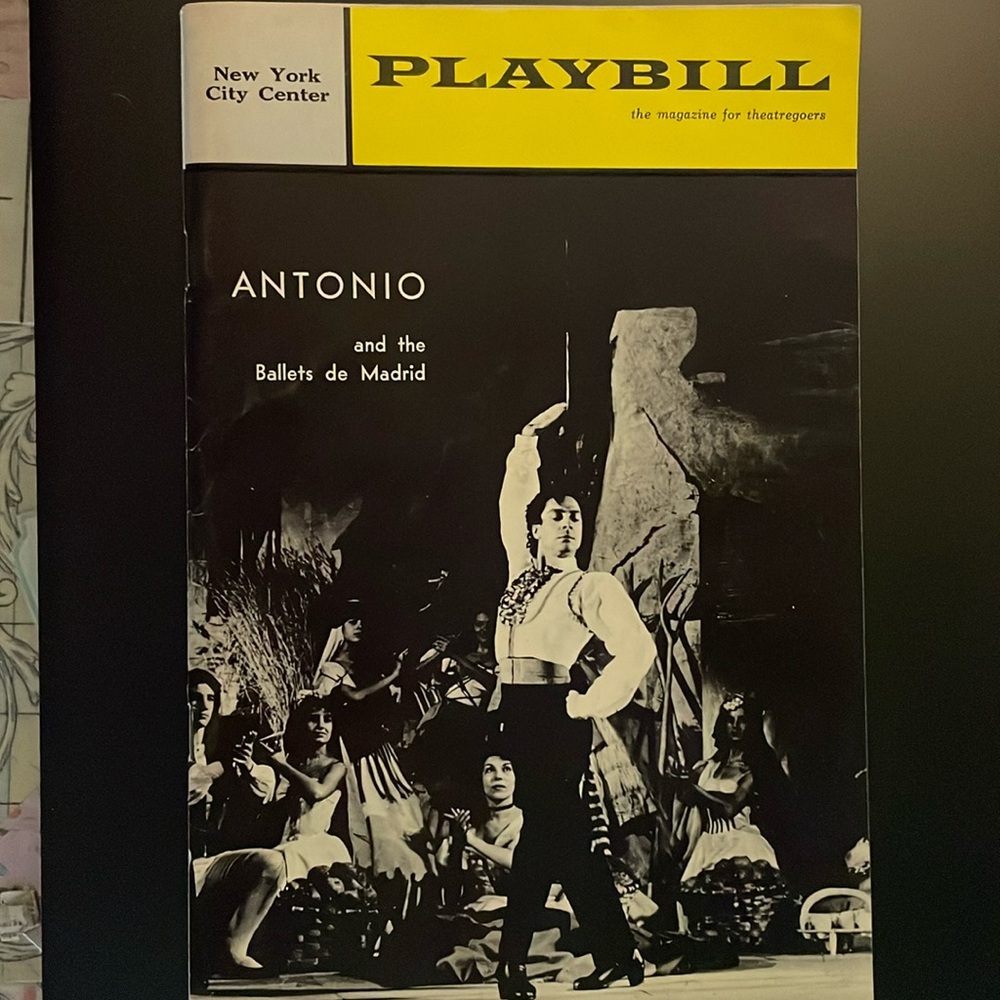 1964 Playbill Antonio and the Ballet de Madrid